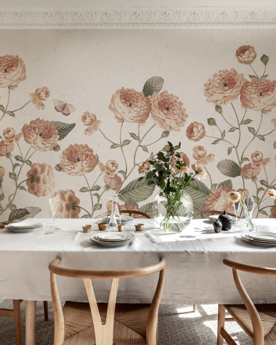 Tapet floral Sweet Buttercups - un design delicat pentru orice camera