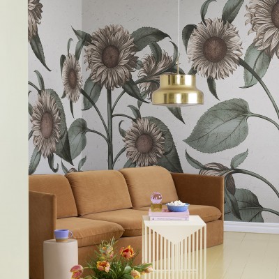 Tapet cu floarea soarelui, design elegant, modern, perfect pentru living, dormitor sau bucătărie.