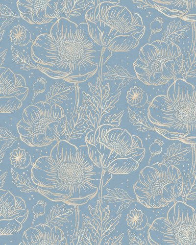 Golden Poppy, Baby Blue, Rebel Walls