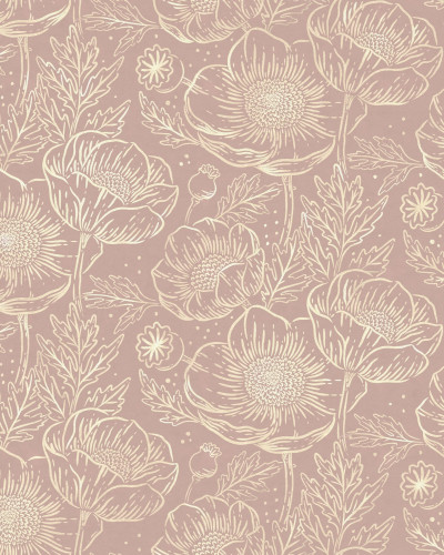 Golden Poppy, Dusty Pink, Rebel Walls