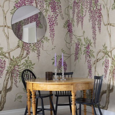 Tapet cu glicine, Wisteria Tree, Dusty Pink