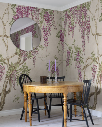Tapet cu glicine, Wisteria Tree, Dusty Pink