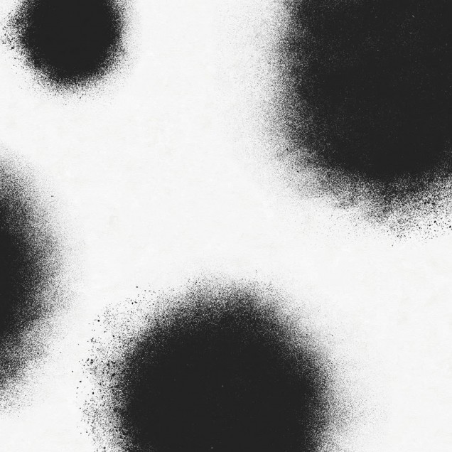 Tapet abstract gri și negru într-un living modern