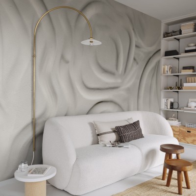 Tapet cu design modern, minimalist si texturat in culori neutre.
