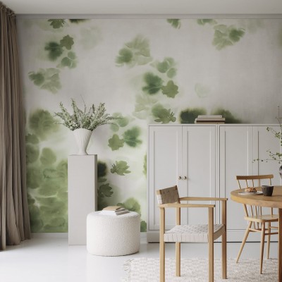 Tapet cu design abstract Faded Dreams, Green