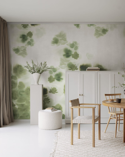 Tapet cu design abstract Faded Dreams, Green