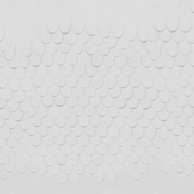 Tapet cu un design minimalist, cu forme moi, in nuante de gri