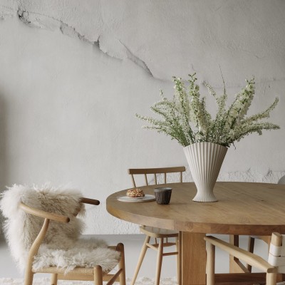Tapet cu aspect de beton cu fisuri, Broken, Clay.
