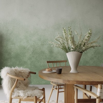 Tapet verde deschis cu design minimalist