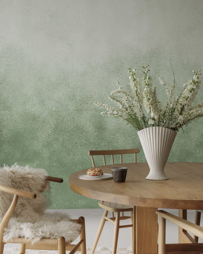 Tapet verde deschis cu design minimalist