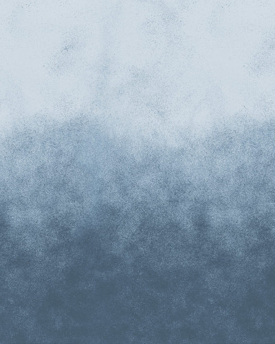 Tapet Ash Gradient, Blue cu aspect de beton, decorat cu o canapea, o masuta si flori roz