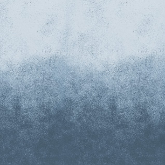Tapet Ash Gradient, Blue cu aspect de beton, decorat cu o canapea, o masuta si flori roz