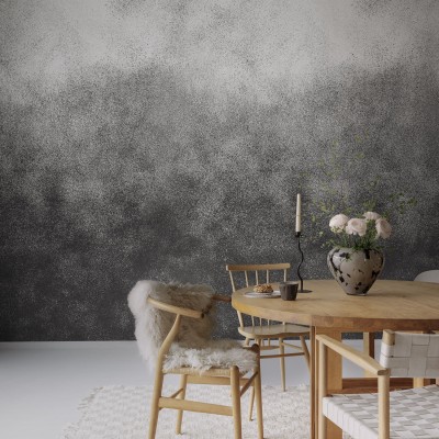 Tapet Ash Gradient, Graphite cu textură subtilă, asemănătoare cu cea a cimentului, perfect pentru un living, dormitor sau birou.