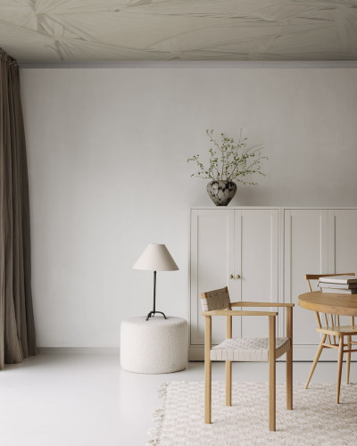 Tapet cu design minimalist, Silk Shadows, Beige