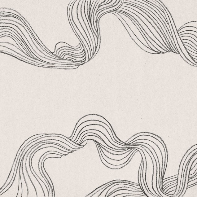 Tapet cu design minimalist, Stripes by Hand, Graphite
