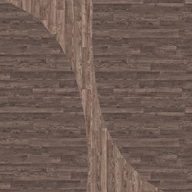 Tapet Woodline, Teak, cu aspect de lemn natural, decorând un living modern cu un canapea, un fotoliu si un covor.