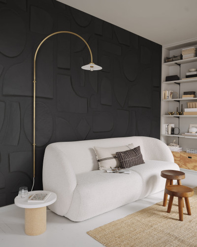 Wallpaper cu aspect 3D, model geometric, nuanță de gri antracit