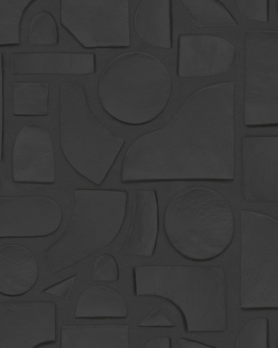 Wallpaper cu aspect 3D, model geometric, nuanță de gri antracit