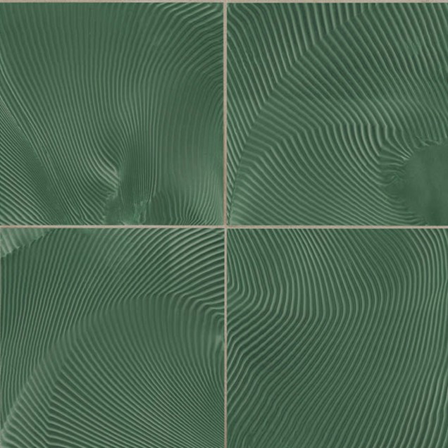 Tapet Craft Tiles, Emerald, cu un design modern, cu textură care imită plăcile ceramice.