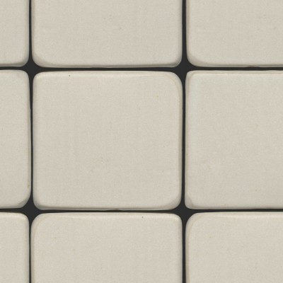 Porcelain Tiles, Clay, un fototapet cu aspect modern și elegant, reprezentând o baie cu gresie albă.