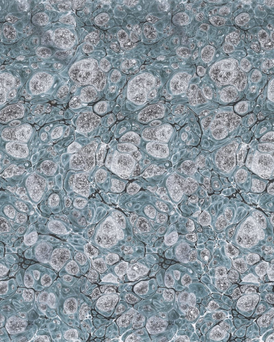 Tapet Marbling, Blue, cu design modern cu aspect de marmură, folosit într-un interior minimalist