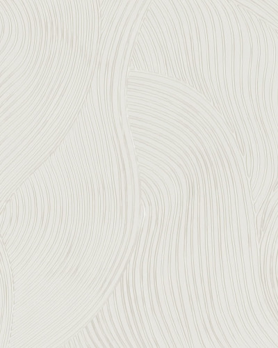 Tapet cu model abstract in nuante neutre, intr-un interior modern