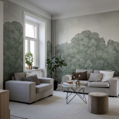 Tapet Belle Buisson, Turquoise Vintage, Rebel Walls