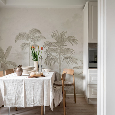 Tapet cu design tropical Jungle Horizon Bej