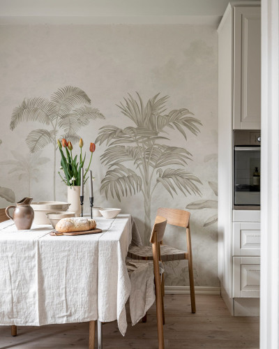 Tapet cu design tropical Jungle Horizon Bej