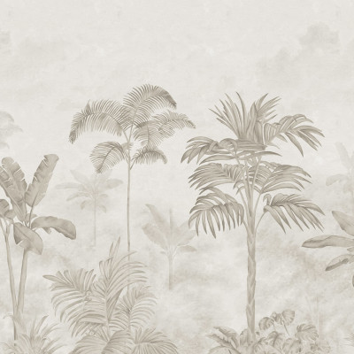 Tapet cu design tropical Jungle Horizon Bej