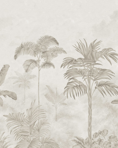 Tapet cu design tropical Jungle Horizon Bej