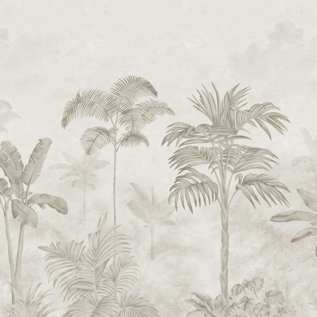 Tapet cu design tropical Jungle Horizon Bej