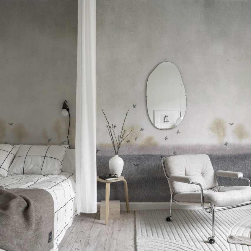 Tapet cu peisaj scandinav minimalist