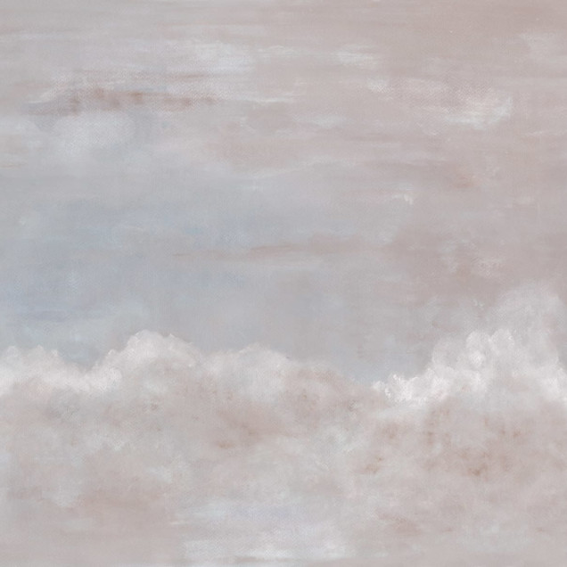 Tapet Heavenly Clouds, Dusty Pink - un tapet minimalist cu nori pufoși într-o nuanță delicată de roz prafuit, perfect pentru o atmosferă modernă și sofisticată.