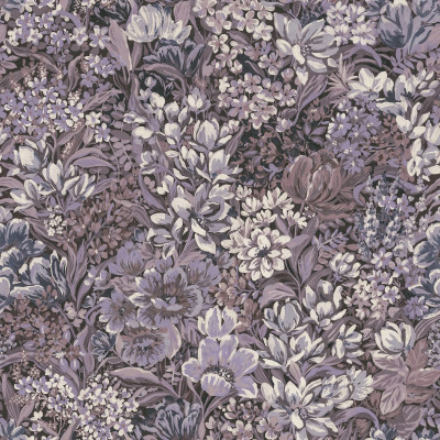 Tapet Floral Garden, Lilac - Un design floral impresionant cu nuanțe delicate de liliac