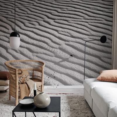 Tapet Lonely Bug, model de nisip cu valuri delicate