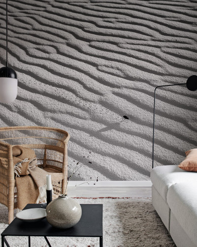 Tapet Lonely Bug, model de nisip cu valuri delicate