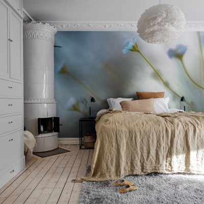 Forget Me Not wallpaper in a bedroom interior