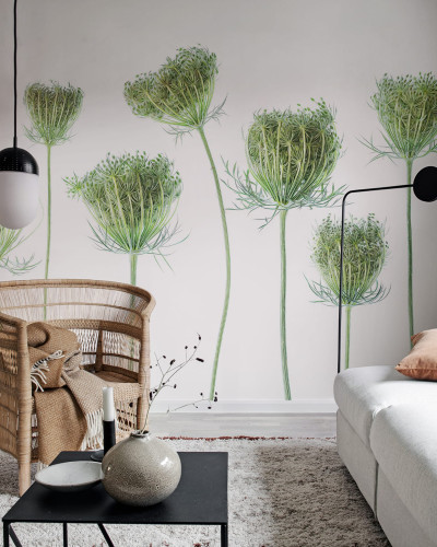 Tapet Wild Carrot cu motive botanice delicate