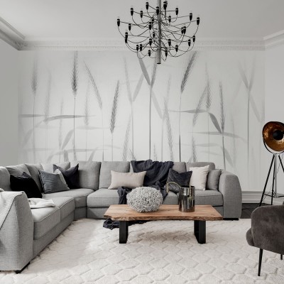 Tapet cu design minimalist de spice de grâu, perfect pentru a crea o atmosferă relaxantă și primitoare.