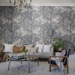 Fototapet Dazzling Foliage, Blue, personalizat, Rebel Walls