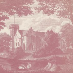 Fototapet Swan Pond, Dusty Pink, personalizat, Rebel Walls