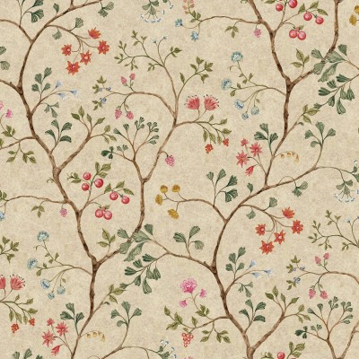 Tapet Song Tree, Sand, cu un design floral delicat, perfect pentru a aduce un strop de eleganță și natură în casa ta.