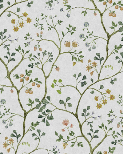 Tapet cu design floral delicat Song Tree, Pearl