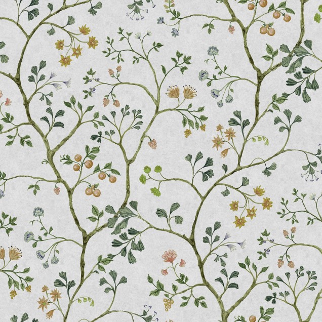 Tapet cu design floral delicat Song Tree, Pearl