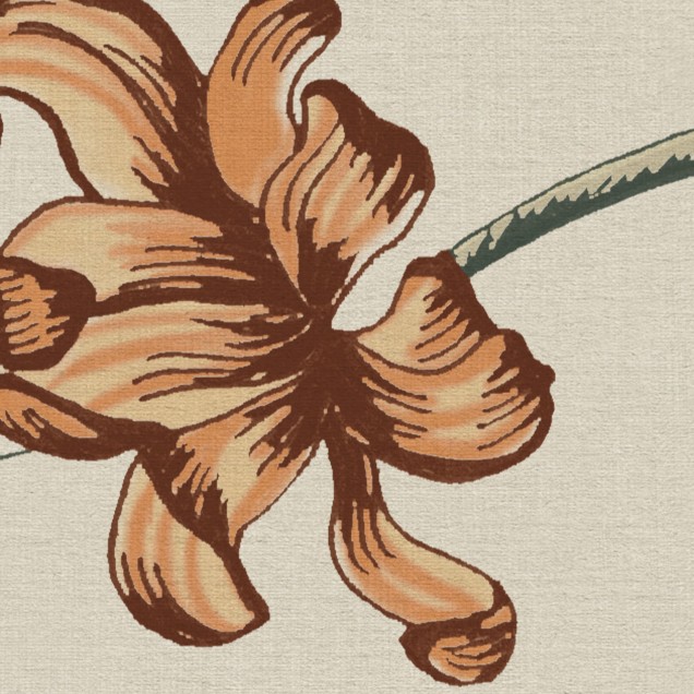 Tapet cu flori delicate, de culoare nisip