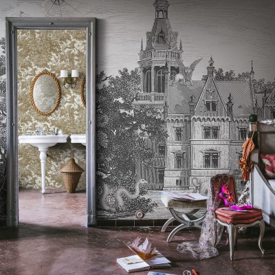 Tapet cu design unic si modern, Fairyland Graphite