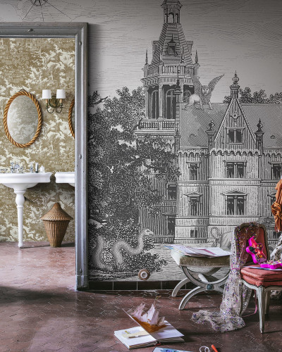 Tapet cu design unic si modern, Fairyland Graphite