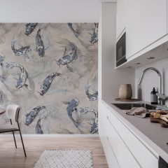 Fototapet Koi, Blue, personalizat, Rebel Walls