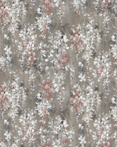 Tapet cu flori Wisteria, Wisteria Linen, în decor modern